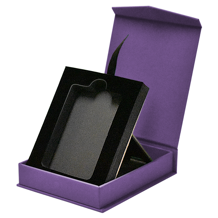 Magnetic Lid Box for Coin Slab Box with Easel - Purple