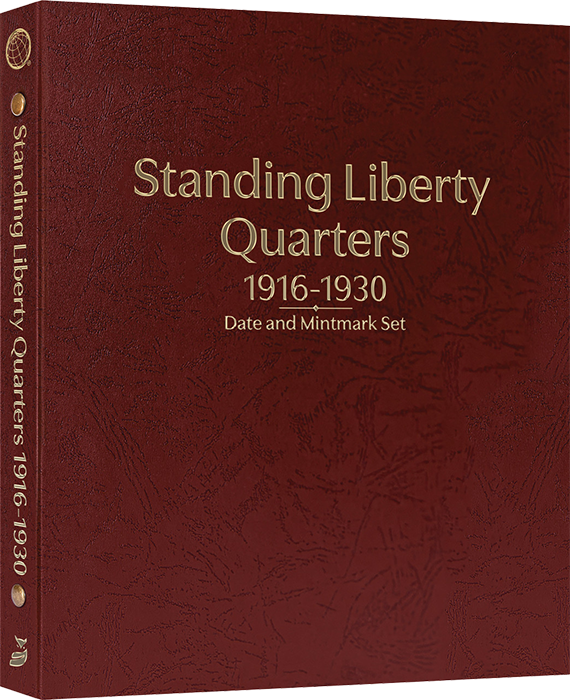 Whitman Prestige Standing Liberty Quarters: 1916-1930 Date and Mintmark Set - Burgundy