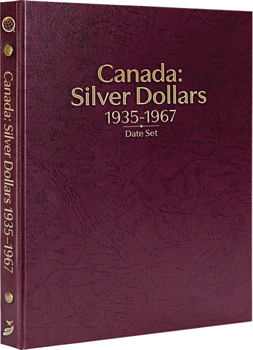 Whitman Prestige Canada Silver Dollars: 1935-1967 Date & Mintmark Set - Burgundy