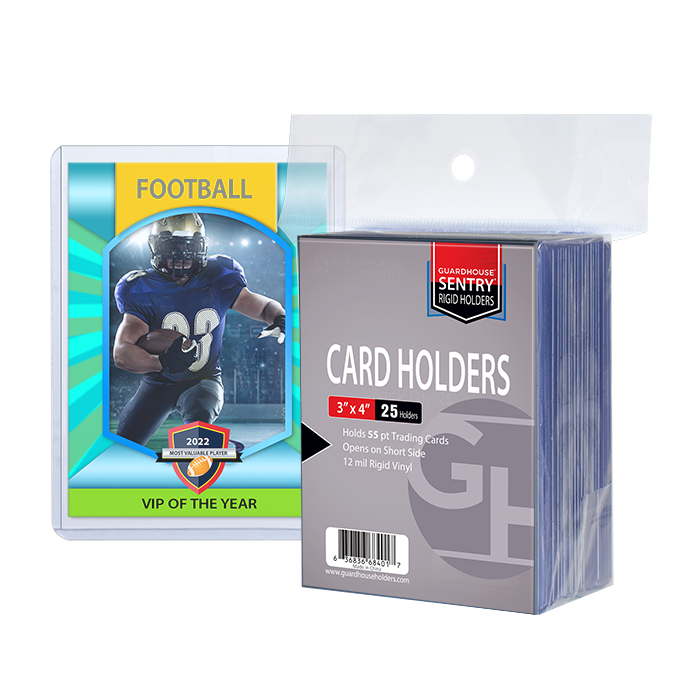 Guardhouse Trading Card Sentry Holders - 3 x 4 - 55 pt Cards - 25 Pack