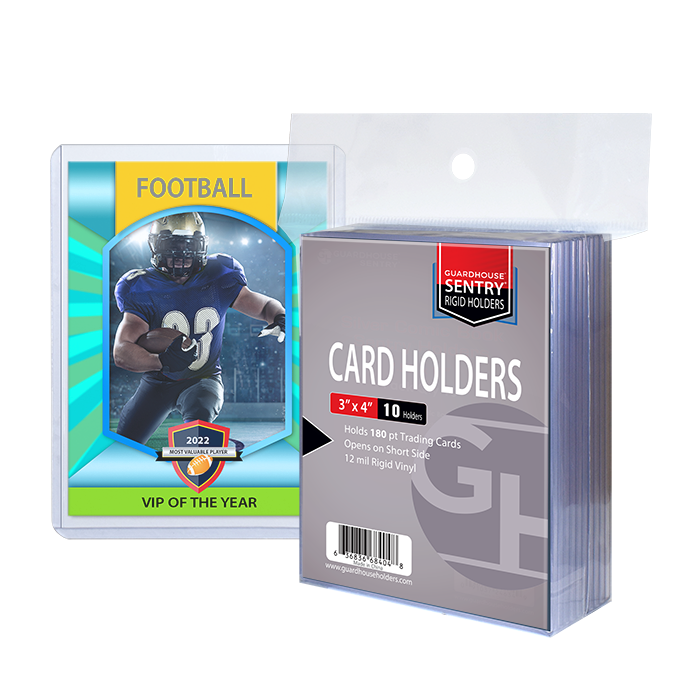 Guardhouse Trading Card Sentry Holders - 3 x 4 - 180 pt Cards - 25 Pack