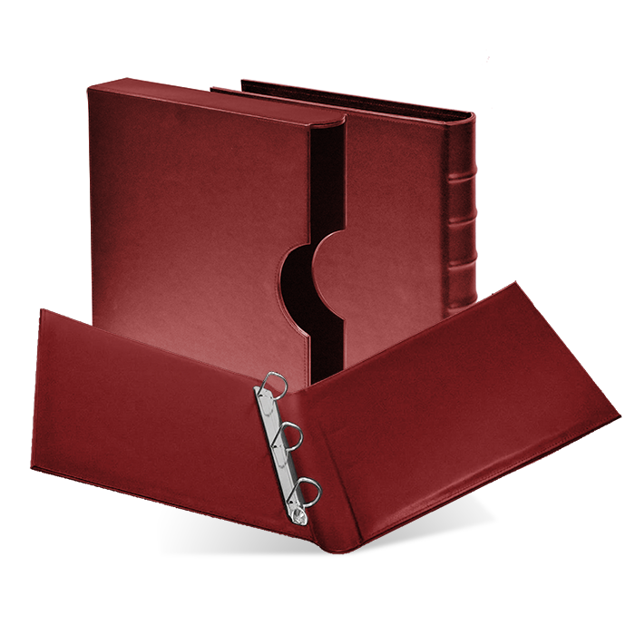 Cornerstone Regular Capacity 3 D-ring Binder & Slip Case - Burgundy