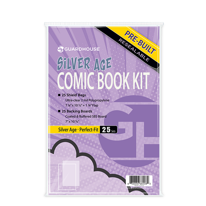 Guardhouse 25 Pack Combo of Standard Silver Bags and Boards