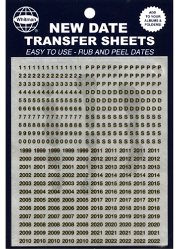 Whitman Transfer Sheets for Whitman Coin Albums - Black