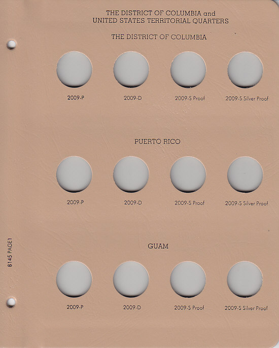 Statehood Quarters DC & Territories with proof Replacement Page 1
