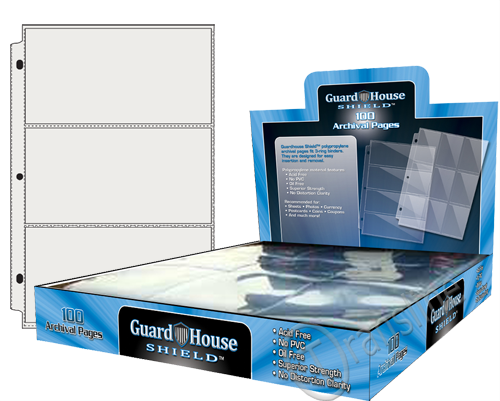 Guardhouse 3 Pkt Archival Notebook Pgs for Large Currency - 100 Pk