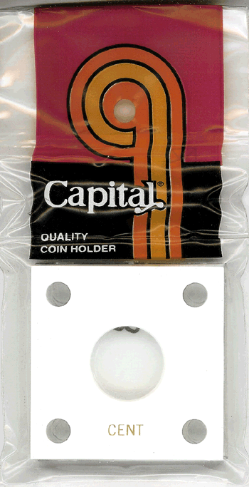 Capital Plastics 144 Coin Holder White - Cent