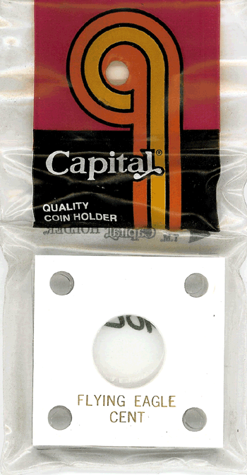 Capital Plastics 144 Coin Holder White - Flying Eagle Cent