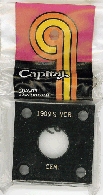 Capital Plastics 144 Coin Holder - 1909S VDB Cent