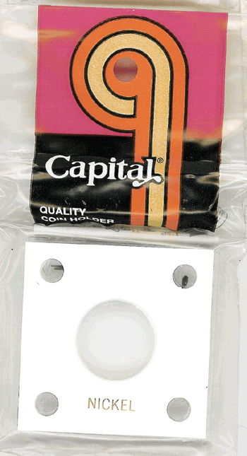 Capital Plastics 144 Coin Holder White - Nickel