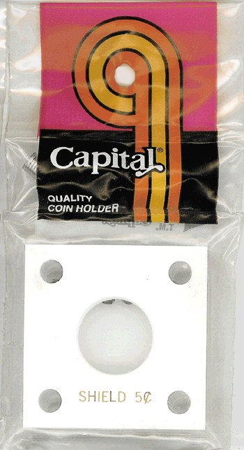 Capital Plastics 144 Coin Holder White - Shield Nickel