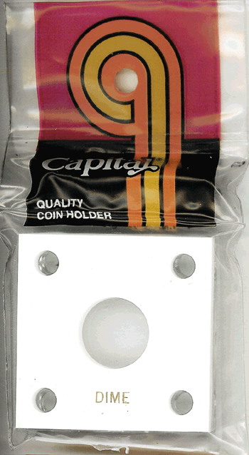 Capital Plastics 144 Coin Holder White - Dime