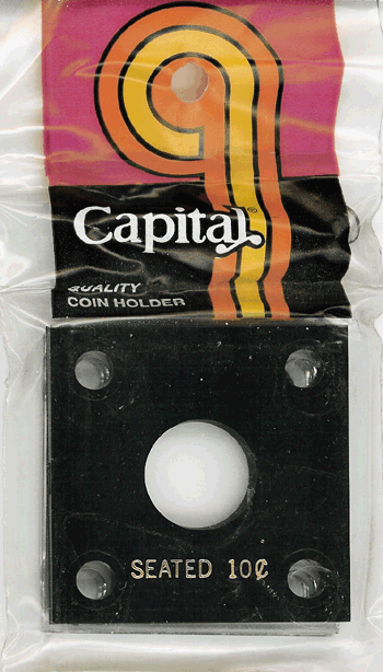 Seated Liberty Dime Capital Plastics Coin Holder 144 Black 2x2