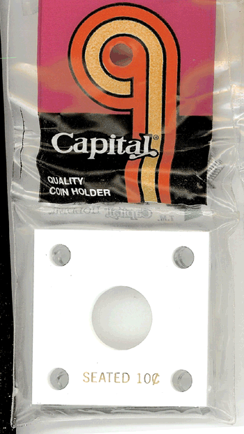 Capital Plastics 144 Coin Holder White - Liberty Seated Dime