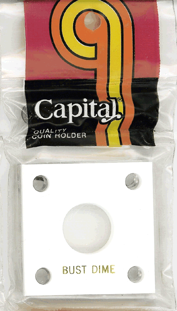 Capital Plastics 144 Coin Holder White - Bust Dime