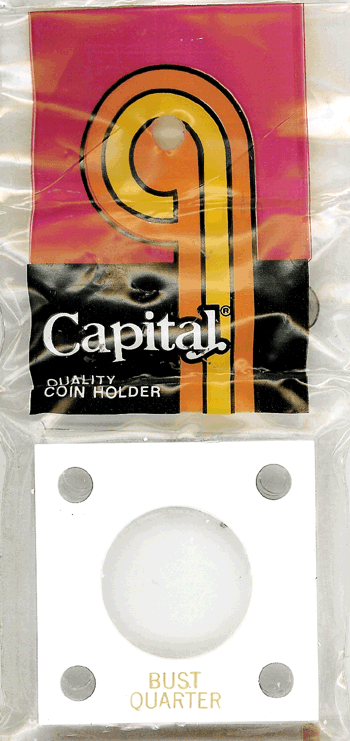 Capital Plastics 144 Coin Holder White - Bust Quarter