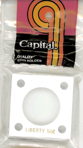 Capital Plastics 144 Coin Holder White - Liberty Half Dollar