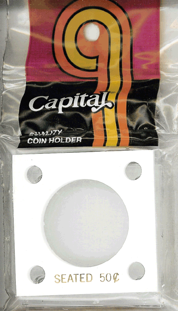 Capital Plastics 144 Coin Holder White - Seated Half Dollar