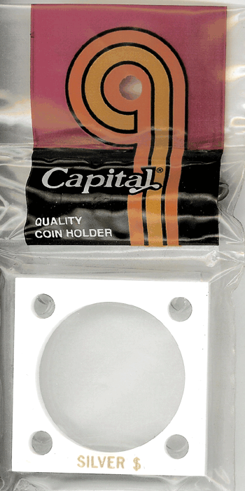 Capital Plastics 144 Coin Holder White - Large Silver Dollar