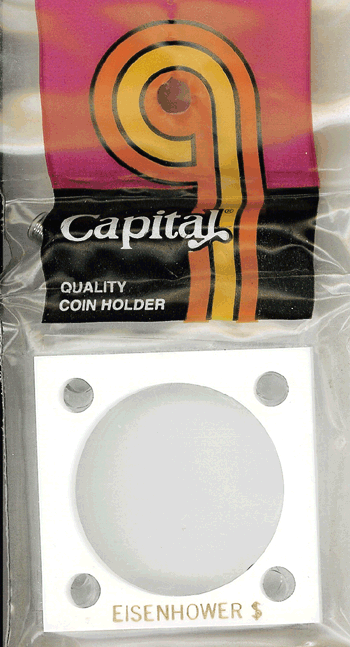 Capital Plastics 144 Coin Holder White - Eisenhower Silver Dollar