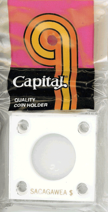 Capital Plastics 144 Coin Holder White - Sacagawea Dollar