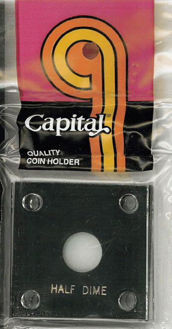 Capital Plastics Half Dime 2 x 2 Coin Holder - Black
