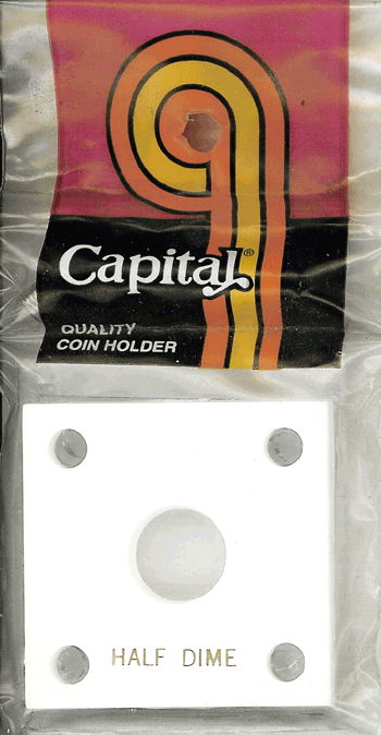 Capital Plastics 144 Coin Holder / White - Half Dime