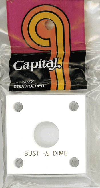 Capital Plastics 144 Coin Holder / White - Bust Half Dime