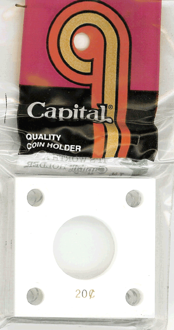 Capital Plastics 144 Coin Holder / White - 20 Cent Piece