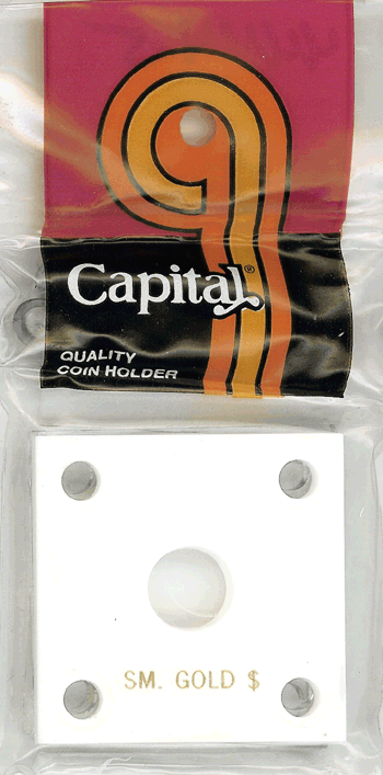 Capital Plastics 144 Coin Holder White - Sm. Gold Dollar (Type 1)