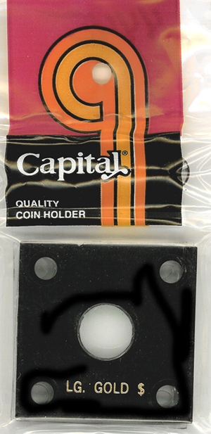 Capital Plastics 144 Coin Holder - Lg. Gold Dollar (Type 2 & 3)