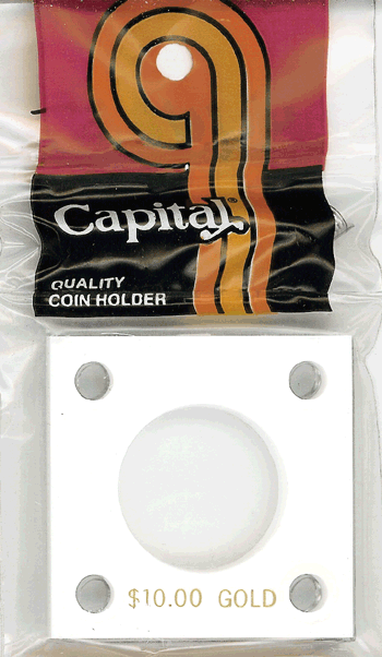 Capital Plastics 144 Coin Holder White - $10 Gold Piece