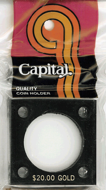 Capital Plastics 144 Coin Holder - $20 Gold Piece