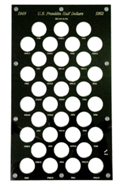 Franklin Half Dollars 1948 Capital Plastics Coin Holder Black