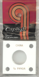 1/4 oz Panda Capital Plastics Coin Holder 144 White 2x2
