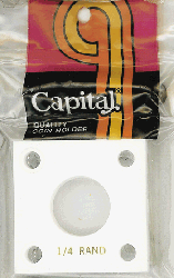 1/4 oz Krugerrand Capital Plastics Coin Holder 144 White 2x2