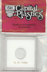 1/4 oz Panda Capital Plastics Coin Holder Krown White 2.5x2.5