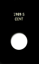 1909S VDB Cent Capital Plastics Coin Holder Caps Black 2x3