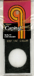 Bust Half Dollar Capital Plastics Coin Holder Caps Black 2x3