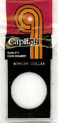 Morgan Dollar Capital Plastics Coin Holder Caps Black 2x3