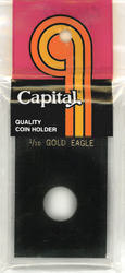 1/10  oz Gold Eagle Capital Plastics Coin Holder Caps Black 2x3