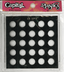 Cents 25 Coin Capital Plastics Coin Holder Black Galaxy