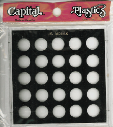 Nickels 25 Capital Plastics Coin Holder Black Galaxy