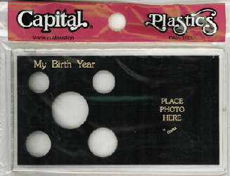 My Birth Year Capital Plastics Photo / 5 Coin Holder Black Meteor