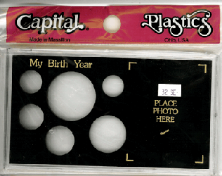 My Birth Year Capital Plastics Photo / 6 Coin Holder Black ASE Meteor