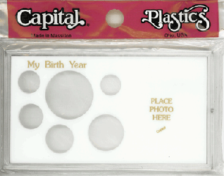 My Birth Year Capital Plastics Photo / 6 Coin Holder White ASE Meteor