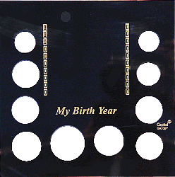 My Birth Year 10 Coin Capital Plastics Coin Holder Black Galaxy Galaxy