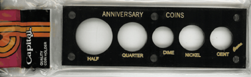 Anniversary Coins Capital Plastics Coin Holder Black 2x6