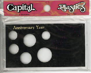 Anniversary Year 6 Coin Capital Plastics Coin Holder Black Meteor