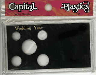 Wedding Year Capital Plastics Coin Holder Black Meteor